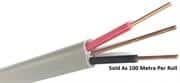 Solarix Flat Surfix 2.5mm² Double Core With Earth Cable- 3 X 2.5mm² Electrical Cable, 100 Metre Length, PVC Insulated, Designed For Various Electrical Applications, 2.5mm² Double Core + Earth, Voltage Rating 300 To 500V, 1 X PVC Insulated, CCA Red, 1x PVC Insulated CCA Black And 1x Bare CCA Earth Wire, For Both Residential And Commercial Projects, Suitable For Indoor Applications, Sold Per Roll 100 Metre Length, Colour White, OEM Pack, No Warranty