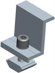 Solarix End Clamp 35mm Solar Panel Mounting- Aluminium 6005 T5 And Stainless Steel 35mm, Used To Secure The Solar Panels To The Mounting Rails, And Are Used At The Ends Of The Row Of Panels, Suitable For Pitched And Flat Roofs, Cladding Type: Tiled, Slate And Sheet Metal, Retail Box, No warranty