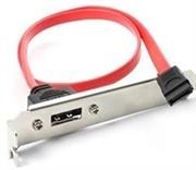 UniQue SATA Female to SATA Male with Bracket-Convert Internal SATA port to External connection at PCI bracket. , OEM, No Warranty