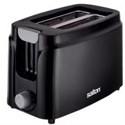 Salton 2 Slice Cool Touch Black Toaster- 800w Rated Power, High Quality Plastic Housing, Variable Browning Control With 6 Heat Settings , Power Cut Off, Bread Centring Function, Easy To Clean Crumb Tray. Retail Box 1 Year Warranty