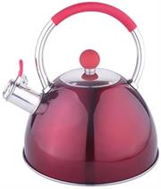 Totally Stove Top 3 Litre Kettle –High Quality Stainless Steel, Capsulated Bottom, Easy To Use, Dishwasher Safe , Works Great On All Stove Tops , Colour Red, Retail Box 1 Year Warranty