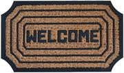 Totally Coir Welcome Doormat - Octagon Shaped Design, Extremely Hardwearing, Scrapes Dirt And Mud Off Shoes, Slip-Resistant PVC Backing, Suitable For Indoor Or Outdoor Use, Size 40 x 70 cm Retail Box No Warranty