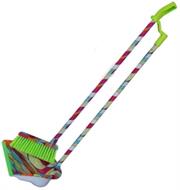 Totally Long Broom and Stand Up Dustpan Set Rainbow Paisley Design – 80cm Long Broom Handle Length , 70cm Long Dustpan Handle Length - Ideal for Indoor and Outdoor Use No Packaging Out Of Box Failure Warranty