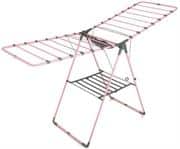 Totally Foldable Clothes Dryer Large Pink With Grey Accents - Lightweight, Boasts A Sturdy Frame That Holds A Massive Load With Ease, Foldable And Compact Design Makes It A Space-Saving Addition To Your Living Space, Constructed With Superior Quality Materials For Durable Usage Retail Box No Warranty