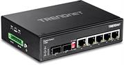 TrendNet 6-Port Hardened Industrial Gigabit DIN-Rail Switch, Retail Box, 6 months Limited Warranty