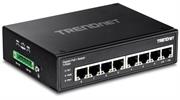 TrendNet 8-Port Hardened Industrial Gigabit PoE+ DIN-Rail Switch, Retail Box, 6 months Limited Warranty