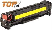 TopJet Generic Replacement Toner Cartridge for HP 128A -CE322A - Page Yield: 1300 pages with 5% coverage for use with Colour LaserJet CM1415 / CM1415fn / CM1415fnw / CP1525nw -Yellow , Retail Box