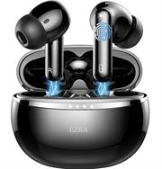 Ezra In Ear Bluetooth V5.3 Black Earbuds with Compact Case - Built in Microphone Using Touch Design for more Convenient Operation, 10M Connection distance, 200mAh Battery, Operating time 3.5 hrs, Charge time 1.5hrs, Compact Charging case with TypeC connector, Charging Cable included, Retail Box , 1 year Limited Warranty