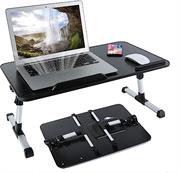 UniQue Portable Foldable Laptop Desk With USB Cooling Fan- Light Weight Easy Flexible Height And Angle Adjustments, Suitable For laptops Up to 17 Inch, Made Of ABS And Aluminium, Max Loading Up To 10kg Colour Black and Silver , Retail Box, 1 year warranty