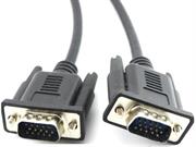 UniQue SVGA Monitor Cable - HD15 Pin Male to HD15 Pin Male VGA Cable 3 Metre Length, Black, Poly Bag, No Warranty