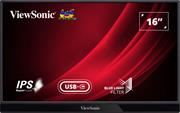 Viewsonic VG1655 15.6 inch FHD USB Portable Monitor - Resolution: Full HD (1920 x 1080 @ 60 Hz), Contrast Ratio: 800:1, Dynamic Contrast Ratio: 50M:1, Response Time: 6.5ms GTG, Aspect Ratio: 16:9, Brightness: 250 cd/m², Refresh Rate: 60Hz, Connectivity: USB 3.2 Type C Up Stream; DisplayPort Alt mode: 2 (60W power charger), 1x 3.5mm Audio Out, 1x Mini HDMI, Retail Box , 1 year warranty