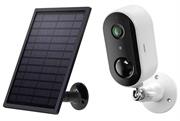 Laxihub W1+SP2 1080p Wireless Battery Camera including Solar Panel, Outdoor, Brand new stylish design from Italian Red Dot awarded designers, Totally wire-free with wall mount and magnetic mount, Full HD 1080P with 125° wide angle lens and enhanced night vision up to 10 meters, AI powered human motion detection with PIR equipped, Clear Two-Way Audio, Compatible with Amazon Alexa and the Google Assistant, IP65 weatherproof, good for all seasons, Rechargable battery with 3-6 months standby time/3 months using time - based on 10 times wake up per day, Recharge via included Solar Panel, Support SD card up to 128 GB and Arenti Cloud Storage Service, Extra-Long 30-Second Video when motion is detected, 3-Month free trial of cloud storage for rolling 3-day video history based on AWS Amazon cloud and bank-level encryption technology, Retail Box, 1 Year Warranty