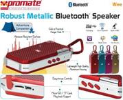 Promate Wee Robust Metallic Bluetooth Speaker - Gold, Retail Box, 1 Year Warranty