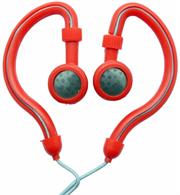 Geeko Innovate Hook On Ear Dynamic Stereo Earphones – Impedance: 32 Ohms @1KHz , Frequency Response: 20-20,000Hz , Maximum Power Input: 0.05w , Sensitivity: 105dB/mW , Jack: 3.5mm , Length of Cable: 1.2m – Red , Retail Box , 1 year Limited Warranty