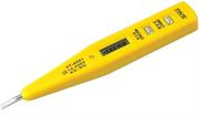 NetiX Multifunctional Digital Voltage Tester- Measure 12-250V AC/DC , LCD Digital Display , High Quality ABS Engineering Plastic Portable Electrical Voltage Detector Pen, Voltage Diagnostic-Tool, Night Luminous Digital Display, Colour Yellow, Retail Box, 2 year Limited Warranty