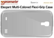 Promate Akton-S4-Elegant Multi-Colored Flexi-Grip Case for Samsung Galaxy S4-Grey , Retail Box, 1 Year Warranty