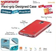 Promate Akton S5 Multi-colored flexi-grip designed Protective Shell Case for Samsung Galaxy S5 Colour:Red, Retail Box , 1 Year Warranty