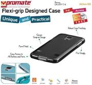 Promate Akton S5 Multi-colored flexi-grip designed Protective Shell Case for Samsung Galaxy S5 Colour:Black , Retail Box , 1 Year Warranty