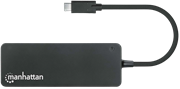 Manhattan 7 Port USB 3.2 Gen 1 Type C Hub - USB-C Male to Seven USB-A Females, 5 Gbps SuperSpeed USB (Formerly USB 3.0), Bus Powered, Black, Retail Box, Limited Lifetime Warranty