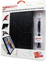 Promate Ifold.Air Multi-Foldable Case Stand, Stylus and Screen Protector for iPad Air, Black, Retail Box, 1 Year Warranty