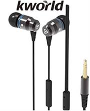 Kworld KW S23 In Ear Elite Mobile Gaming Earphones Stereo Silicone Earbuds with In-line intelligent Control Microphone , 9mm Driver Unit , Sensitivity: 100 ±3 dB/mW , 1.2 metre Soft TPE Flat Cable , 4 Pin 3.5mm Gold Plated Jack – Black, Retail Box , 1 year Limited Warranty