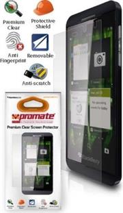 Promate proShield.BBZ10-C BlackBerry Z 10 Premium Clear Screen Protector Protects against all marks, smudges and scratches,The screen finish offers superior touch-screen sensitivity and anti-glare features,Protective screen for long-term protection,Made from thin sheet of PET material,proShield.BBZ10-C is a clear screen protector that gives your BlackBerry Z10 long-term premium screen protection against dust, marks, smudges and scratches. The screen finish allows superior touch-screen sensitivity and anti-glare features. Complete with cleaning cloth and installation card, the proShield.BBZ10-C is simple to attach and easily removable, leaving no residue behind and without interfering with touch screen responsiveness., Retail Box , 1 Year Warranty