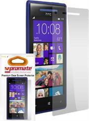 Promate proShield.H8X-C HTC 8X Premium Clear Screen Protector proShield.H8X-C is a clear screen protector that gives your HTC 8X long-term premium screen protection against dust, marks, smudges and scratches. The screen finish offers superior touch-screen sensitivity and anti-glare features. Complete with cleaning cloth and installation card, the proShield.H8X-C is simple to attach and easily removable, leaving no residue behind and without interfering with touch screen responsiveness., Retail Box , 1 Year Warranty