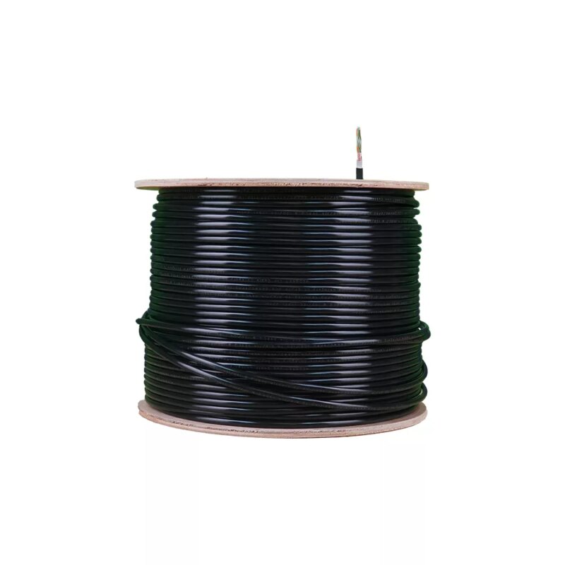 Essential CAT6 UV Outdoor Ethernet Cable 305m Black CCA SF/TP Pull Box | CAT6U-305-SC-GEN