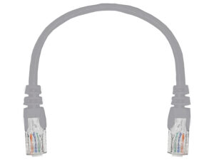 linkbasic 22cm utp cat5e flylead grey
