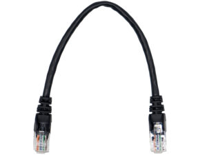 linkbasic 22cm utp cat5e flylead black