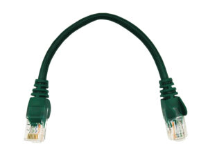 linkbasic 22cm utp cat5e flylead green