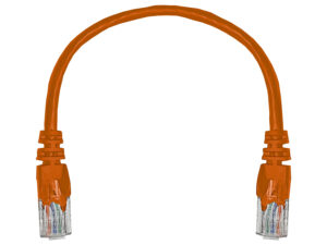 linkbasic 22cm utp cat5e flylead orange