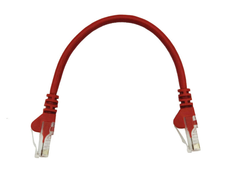 linkbasic 22cm utp cat5e flylead red