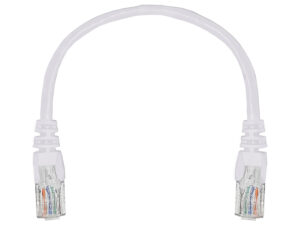 linkbasic 22cm utp cat5e flylead white