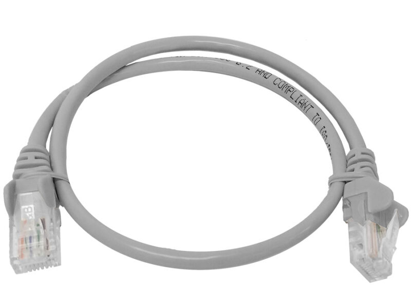 linkbasic 50cm utp cat5e flylead grey