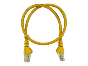 linkbasic 50cm utp cat5e flylead yellow