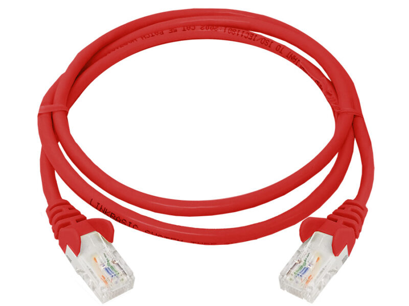 linkbasic 1 metre utp cat5e flylead red