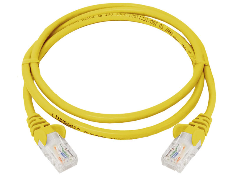 linkbasic 1 metre utp cat5e flylead yellow