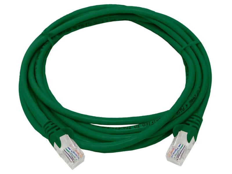 linkbasic 3 metre utp cat5e flylead green