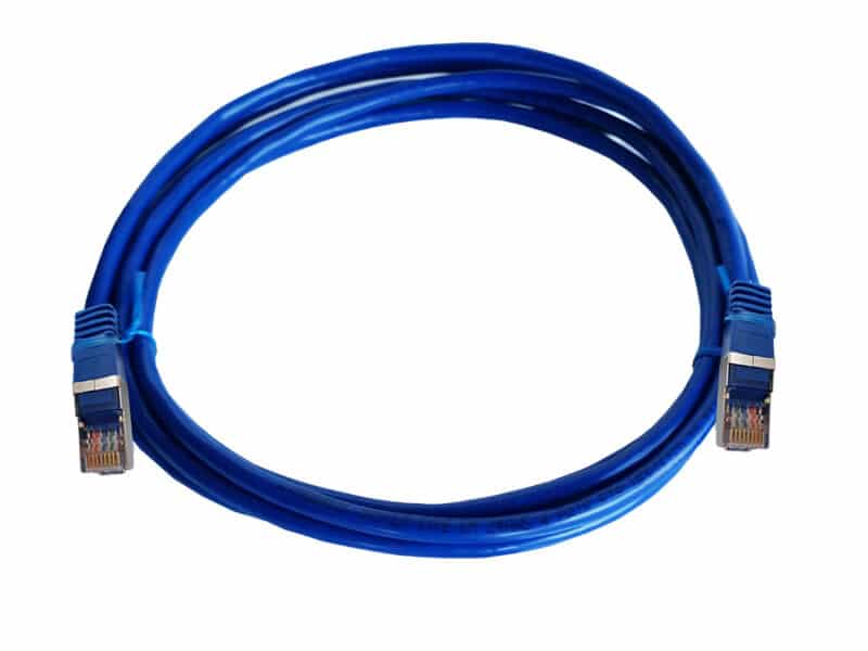 linkbasic 3 metre ftp cat5e flylead blue