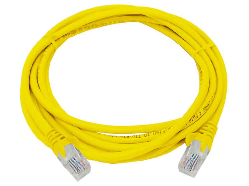 linkbasic 3 metre utp cat5e flylead yellow