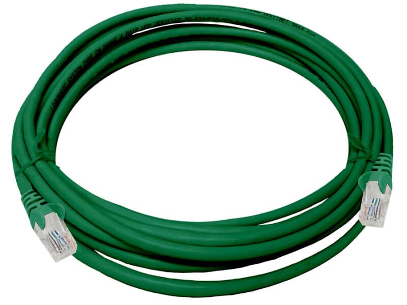 linkbasic 5 metre utp cat5e flylead green