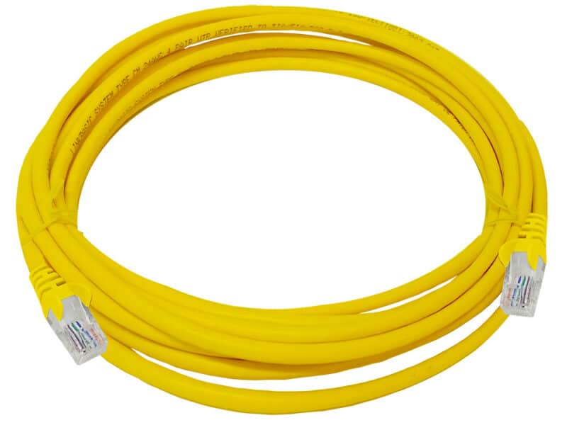 linkbasic 5 metre utp cat5e flylead yellow