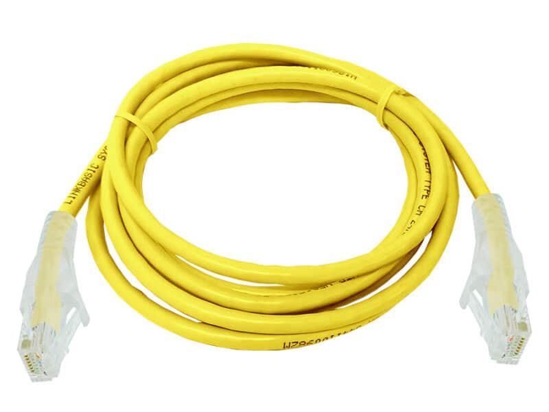 linkbasic 2 metre utp cat6 flylead yellow