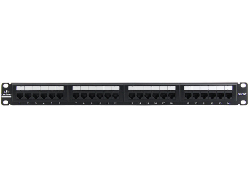 linkbasic 24 port cat5e rack mount patch panel