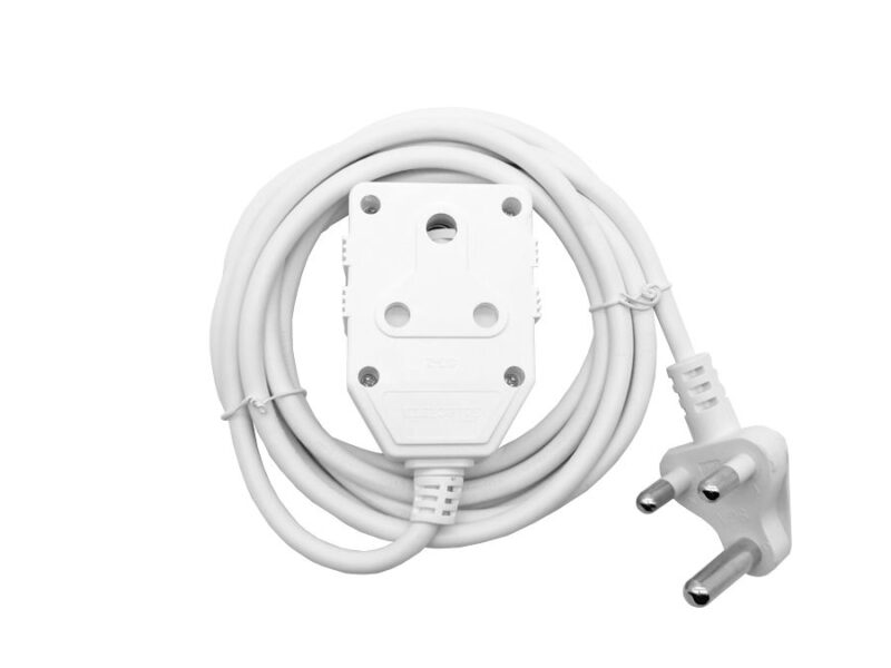 3m 10a extension cord with double coupler