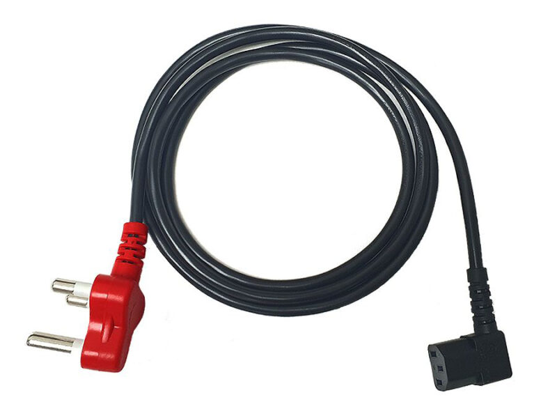 1.8m right angled iec power cord with dedicated plug top