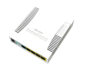 mikrotik swos smart switch 5 port gigabit 1sfp poe out | css106 1g 4p 1s