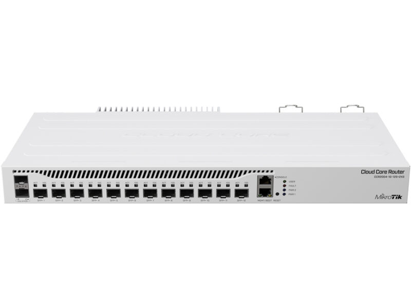 mikrotik cloud core 12 port sfp+ 2 sfp28 4 core router | ccr2004 1g 12s+2xs