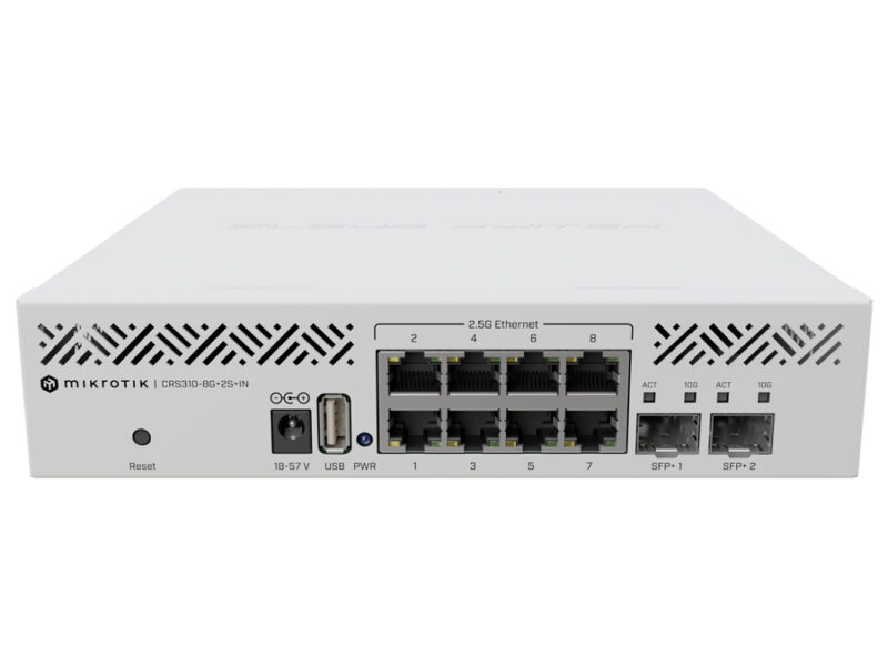 mikrotik cloud router switch 8 port 2.5gbps ethernet 2sfp+ | crs310 8g+2s+in